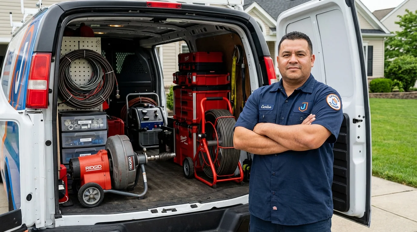 Professional drain cleaning equipment and Johns Plumbing LLC plumber in Elk City