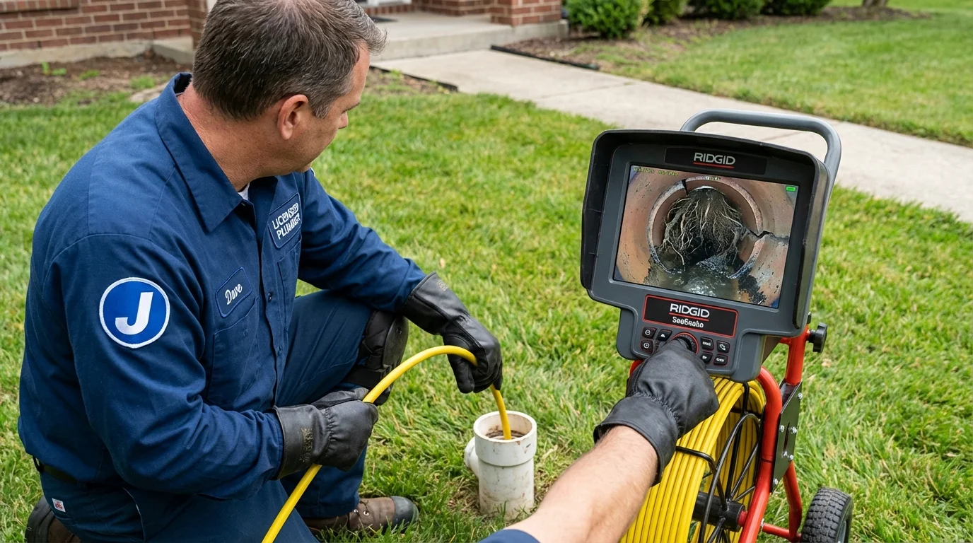 Sewer camera inspection being performed by Johns Plumbing LLC in Elk City